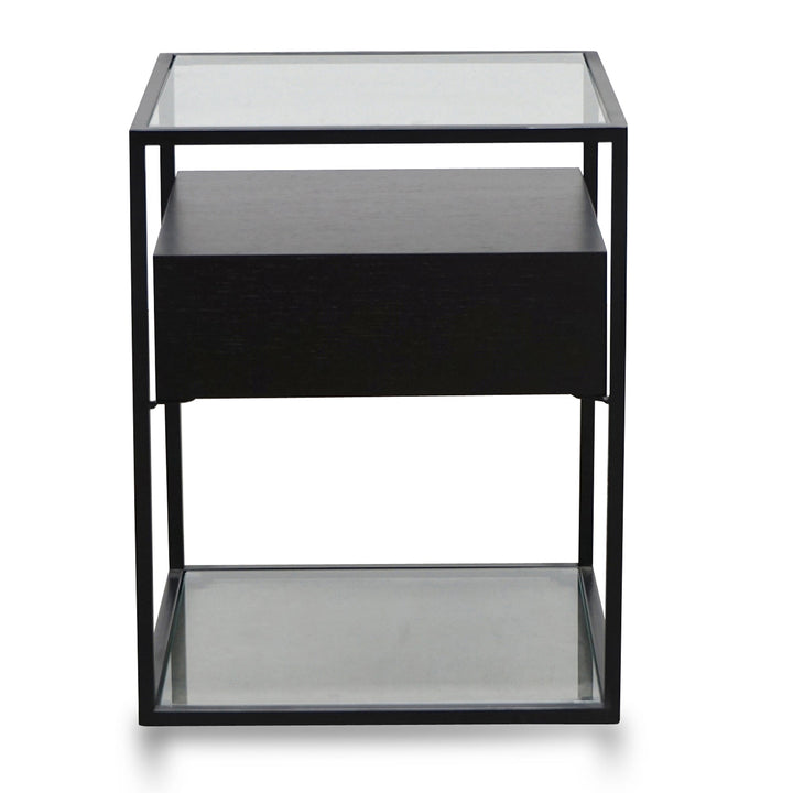 Tetbury Glass Side Table - Full Black