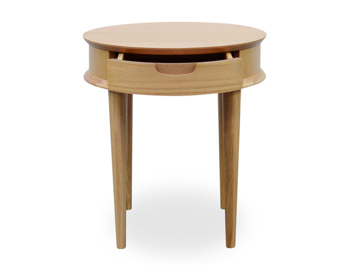 Tunbridge Lamp Side Table with Drawers - Natural