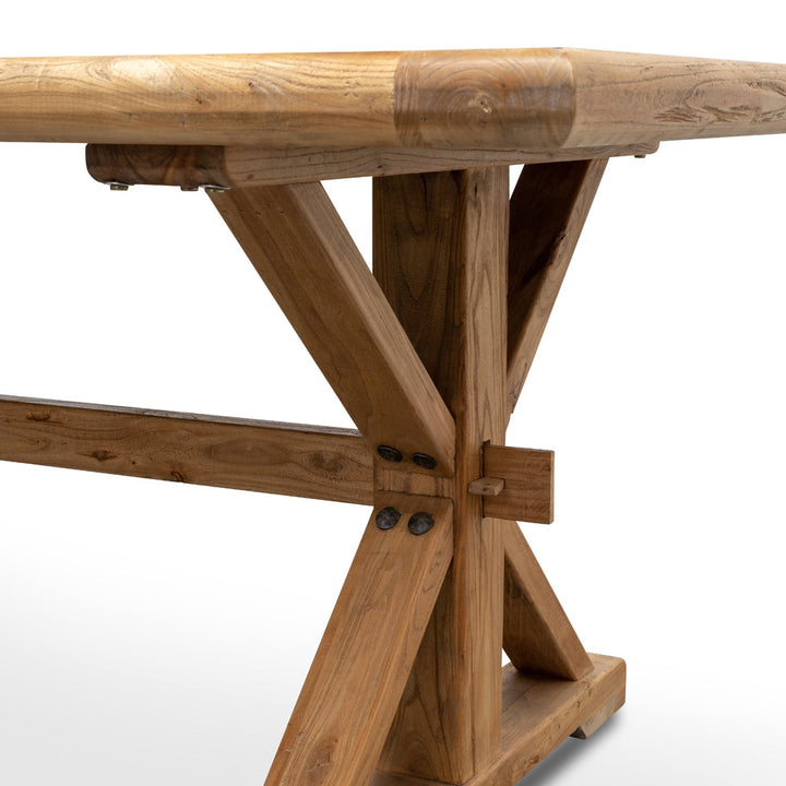 Richmond Elm Wood 2.4m Dining Table - Rustic Natural