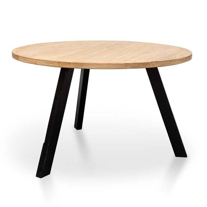 Richmond Reclaimed 1.25m Round Dining Table - Black Legs