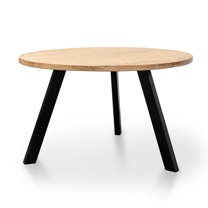 Richmond Reclaimed 1.25m Round Dining Table - Black Legs