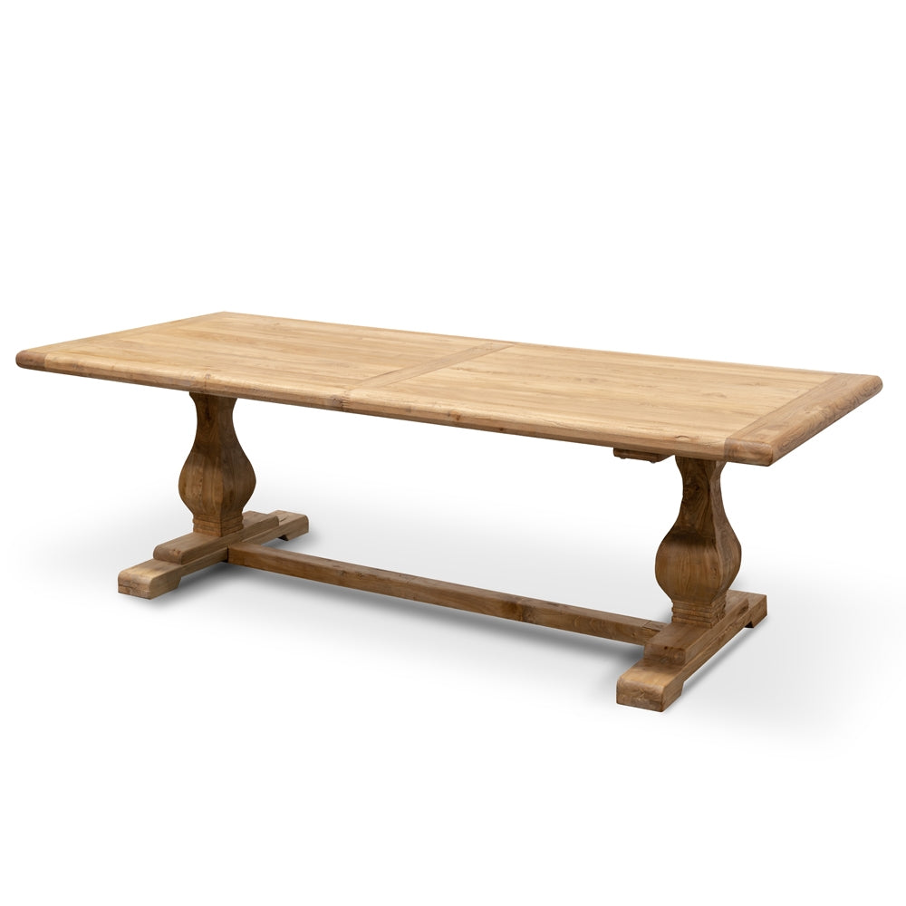 Richmond Elm Wood 2.4m Dining Table - Rustic Natural