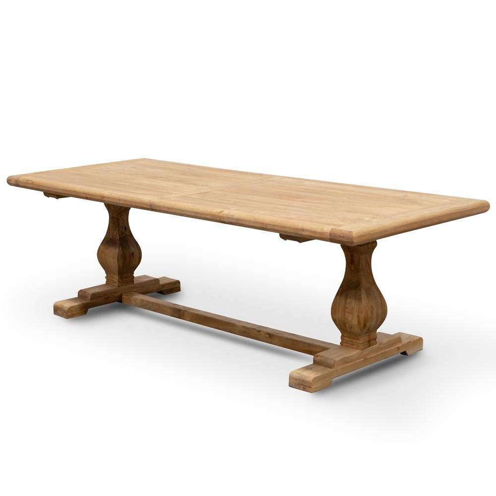 Richmond Elm Wood 2.4m Dining Table - Rustic Natural