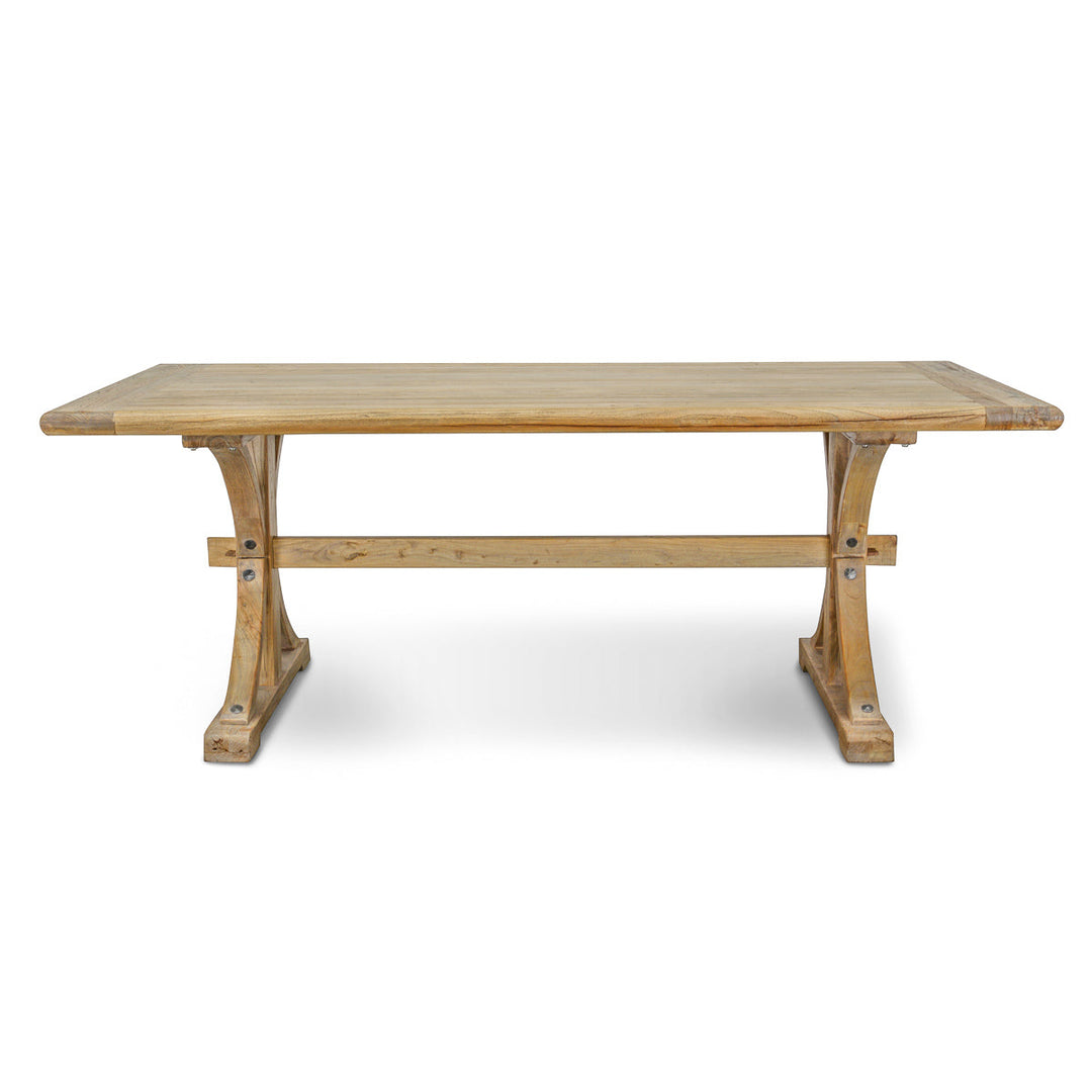 Richmond Reclaimed Elm Wood Dining Table 2M - Natural