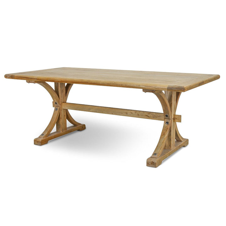 Richmond Reclaimed Elm Wood Dining Table 2M - Natural