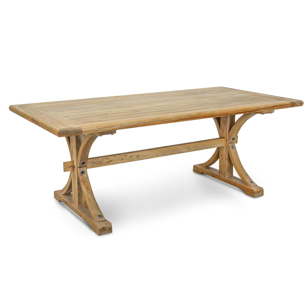 Richmond Reclaimed Elm Wood Dining Table 2M - Natural