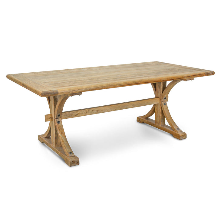 Richmond Reclaimed Elm Wood Dining Table 2M - Natural