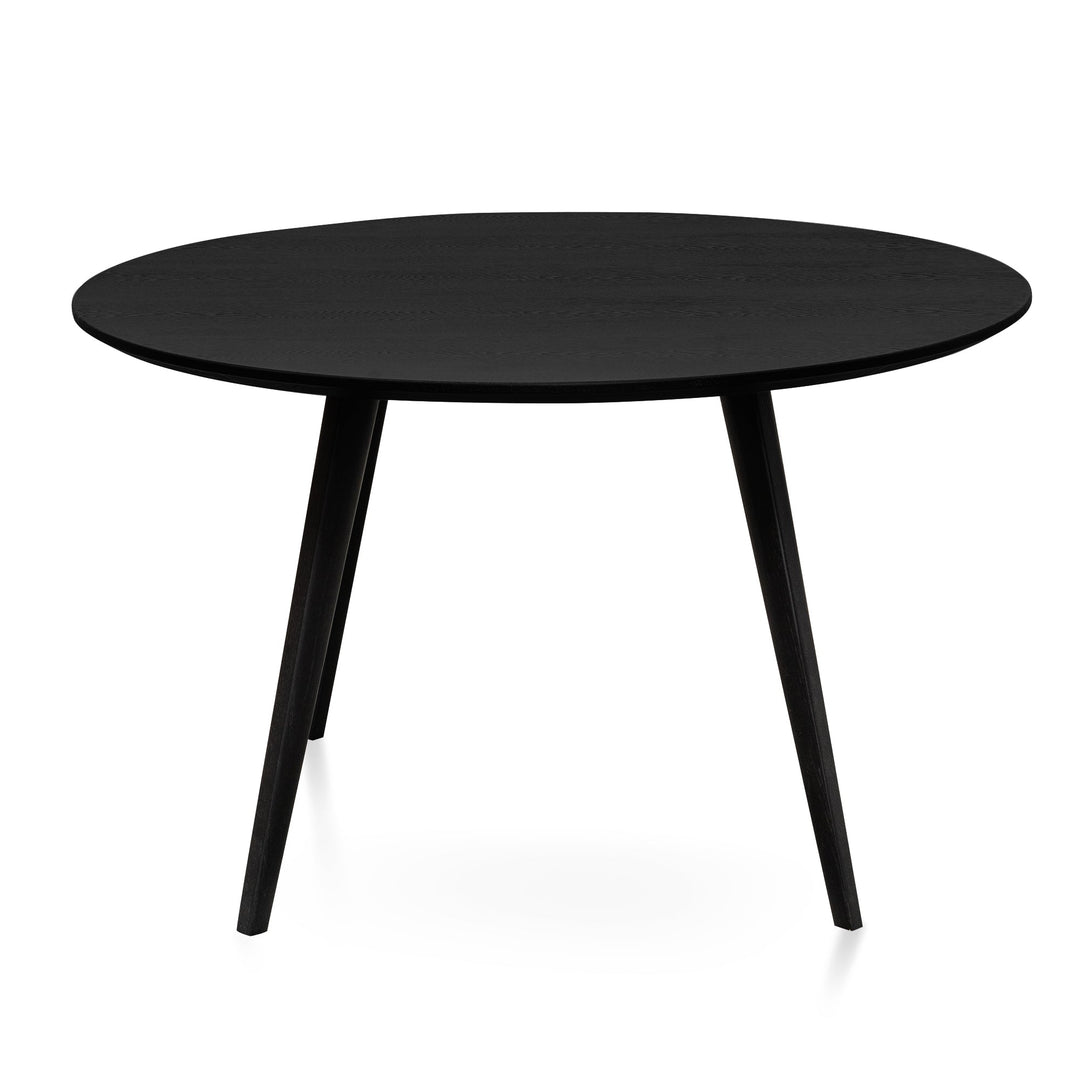 Folkestone 1.2m Veneer Wooden Dining Table - Full Black