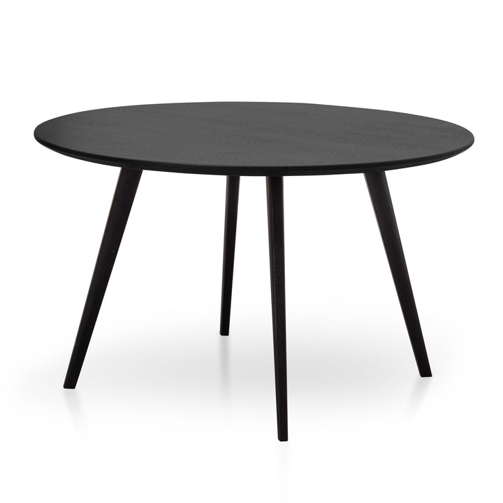 Folkestone 1.2m Veneer Wooden Dining Table - Full Black