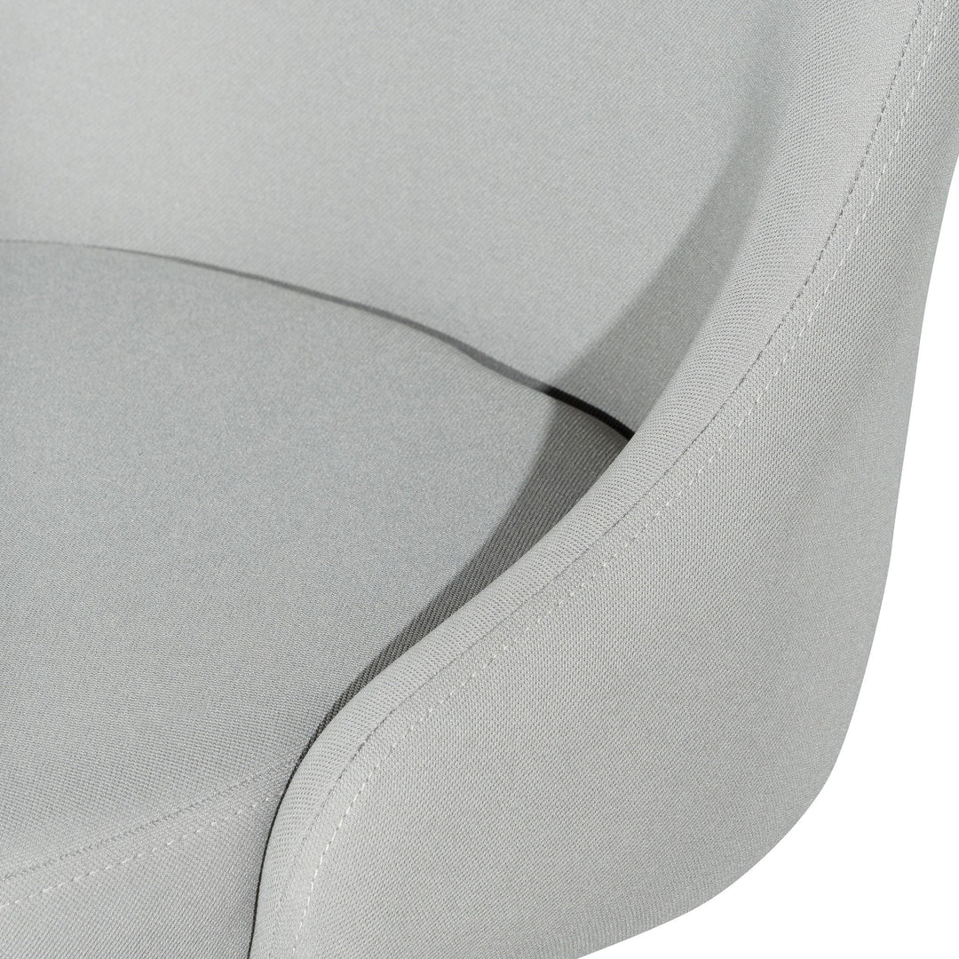 Faversham Grey Fabric Office Chair - White Base