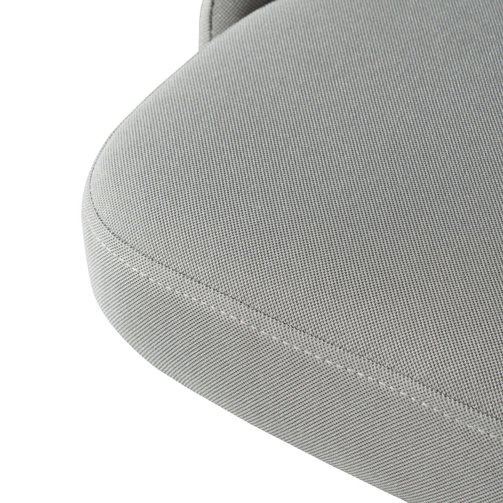 Faversham Grey Fabric Office Chair - White Base