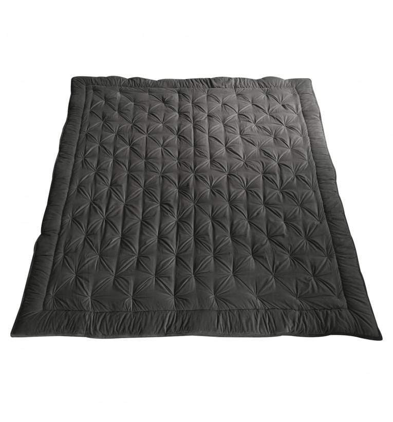 Bolton Velvet Bedspread Charcoal 2200x2400mm