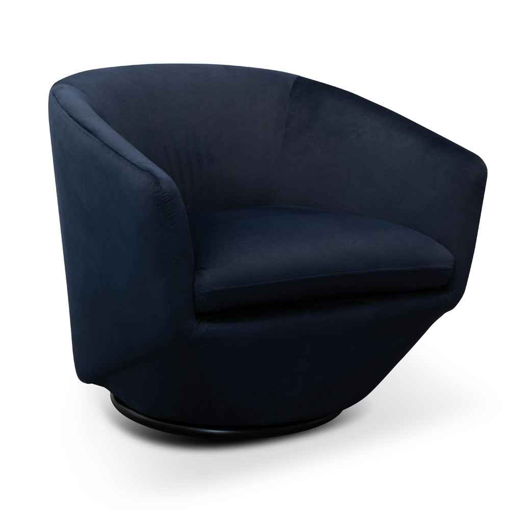 Broadway Lounge Chair - Navy Velvet