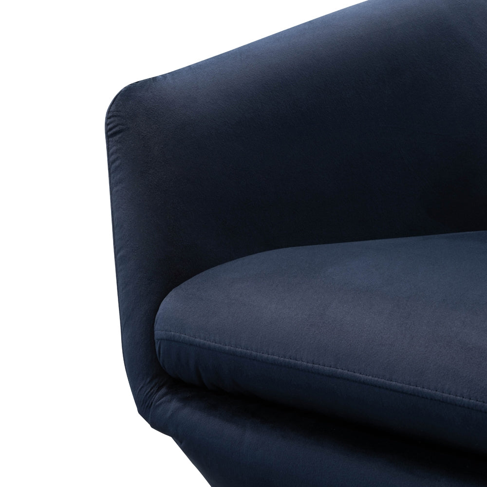 Broadway Lounge Chair - Navy Velvet