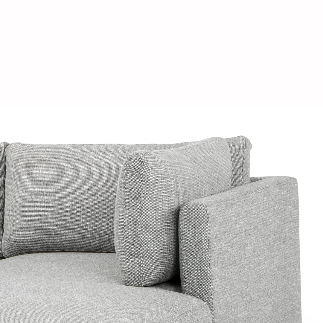 Victoria 3 Seater Right Chaise Fabric Sofa - Graphite Grey
