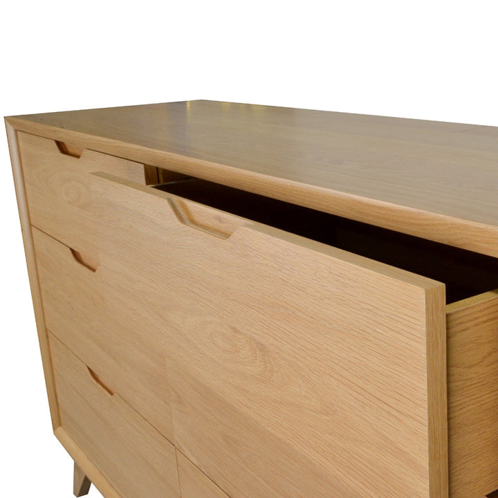 Tunbridge 6 Drawer Wide Chest - Natural