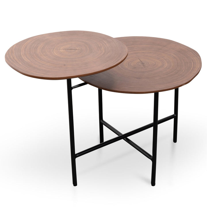 Tetbury Side Table - Walnut - Black Legs