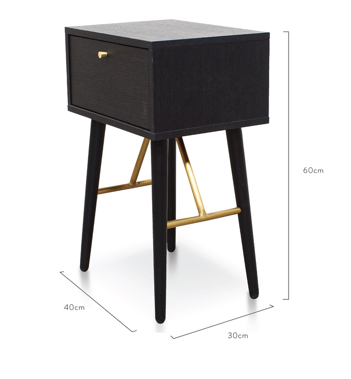 Esther Bed Side Table - Black