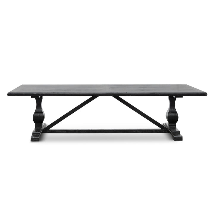 Richmond 3m Reclaimed Dining Table - Black- 120cm (W) - Thick Top