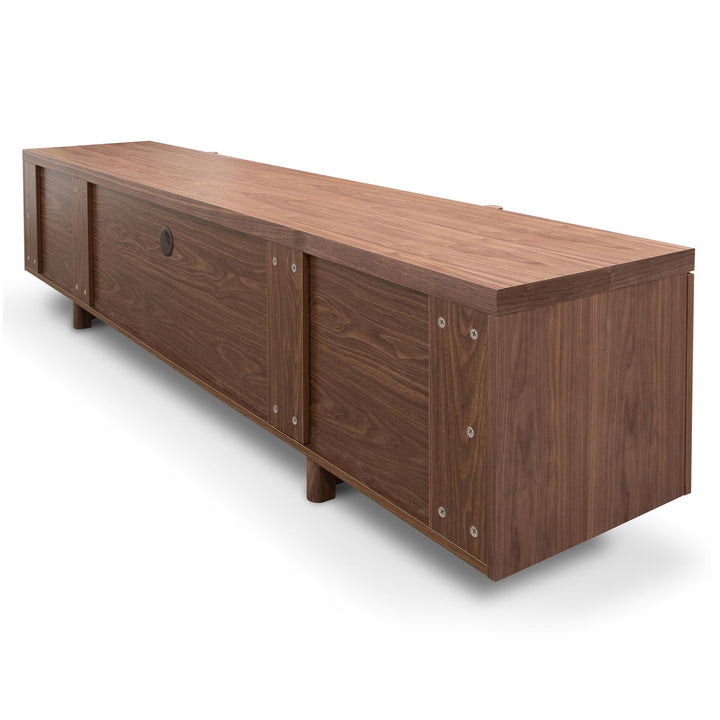 Hayden Lowline 2.1m Entertainment TV Unit In Walnut - Timber Legs