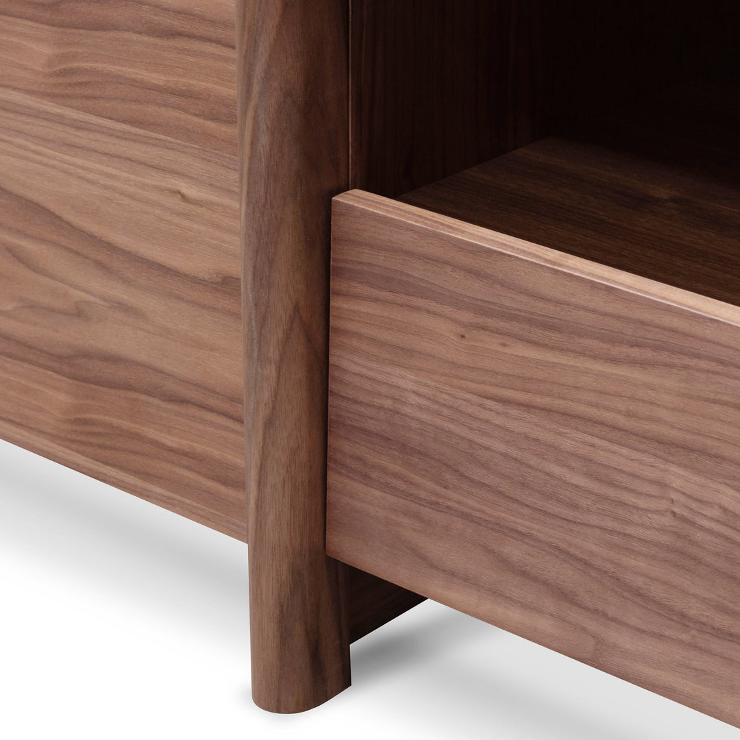 Hayden Lowline 2.1m Entertainment TV Unit In Walnut - Timber Legs